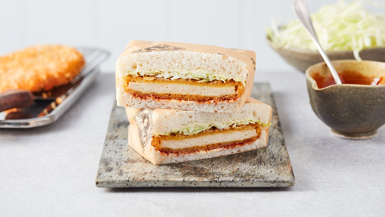 Vegetarische katsu sando met tonkatsu saus (delivery) Recept